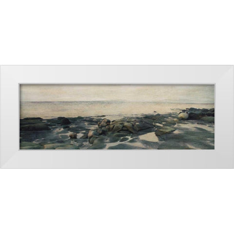 Rocky Shores II White Modern Wood Framed Art Print by Melious, Amy