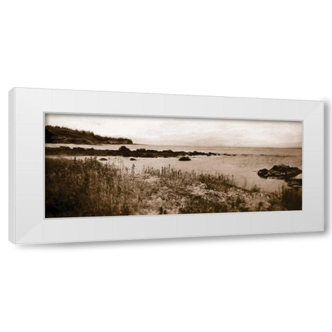 Sepia Island Shores I White Modern Wood Framed Art Print by Melious, Amy