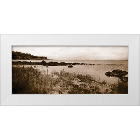 Sepia Island Shores I White Modern Wood Framed Art Print by Melious, Amy