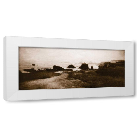 Sepia Island Shores II White Modern Wood Framed Art Print by Melious, Amy