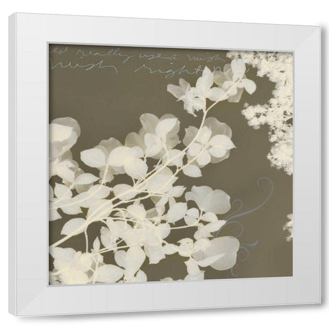 Wishes and Leaves I White Modern Wood Framed Art Print by Melious, Amy