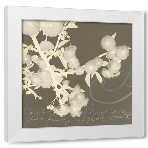 Wishes and Leaves II White Modern Wood Framed Art Print by Melious, Amy