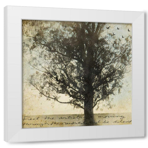Under the Trees II White Modern Wood Framed Art Print by Melious, Amy