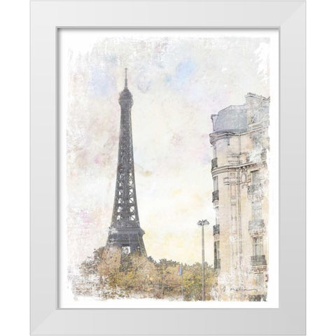 French Illustration I White Modern Wood Framed Art Print by Melious, Amy