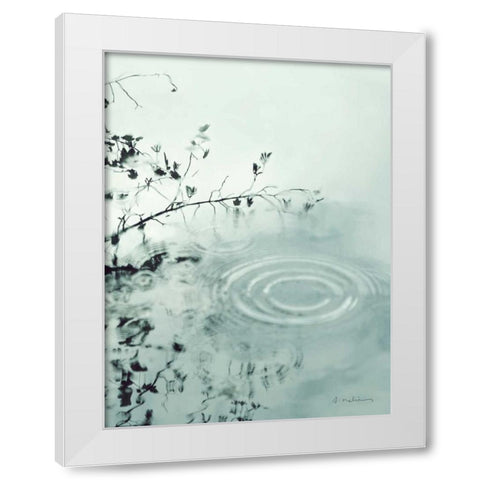 Ripples of the Rain III White Modern Wood Framed Art Print by Melious, Amy