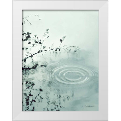 Ripples of the Rain III White Modern Wood Framed Art Print by Melious, Amy