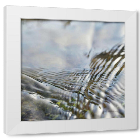 Current I White Modern Wood Framed Art Print by Melious, Amy