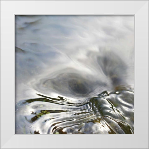 Current II White Modern Wood Framed Art Print by Melious, Amy