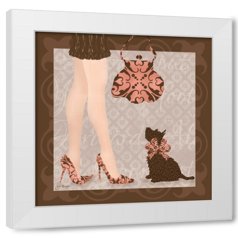 Best Foot Forward I White Modern Wood Framed Art Print by Meyer, Jill