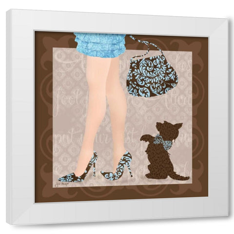 Best Foot Forward II White Modern Wood Framed Art Print by Meyer, Jill