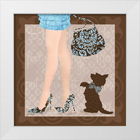 Best Foot Forward II White Modern Wood Framed Art Print by Meyer, Jill