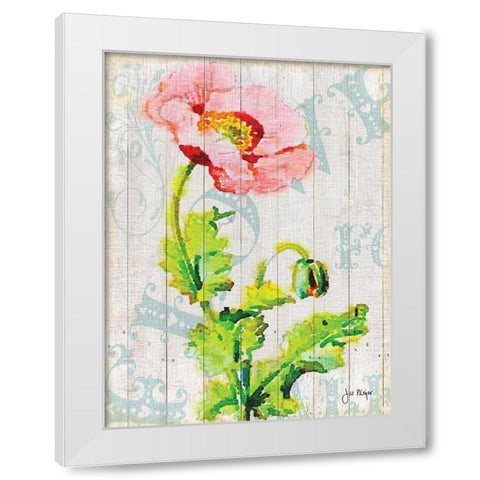 On the Fence I White Modern Wood Framed Art Print by Meyer, Jill