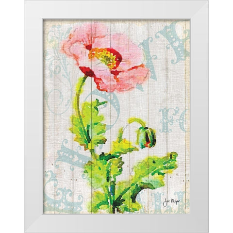 On the Fence I White Modern Wood Framed Art Print by Meyer, Jill