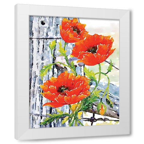 Fenced In II White Modern Wood Framed Art Print by Meyer, Jill