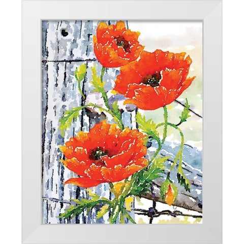 Fenced In II White Modern Wood Framed Art Print by Meyer, Jill