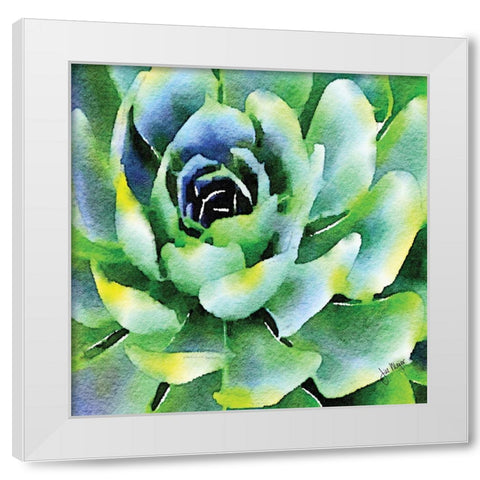 Opulent Succulents I White Modern Wood Framed Art Print by Meyer, Jill