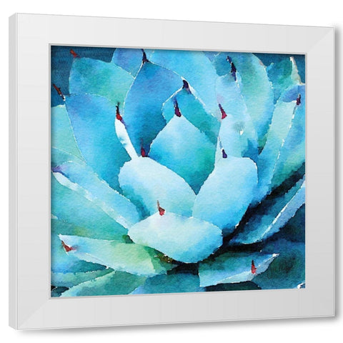 Oppulent Succulents II White Modern Wood Framed Art Print by Meyer, Jill