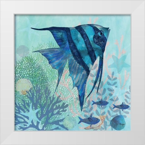 Coral Reef I White Modern Wood Framed Art Print by Meyer, Jill