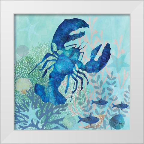 Coral Reef III White Modern Wood Framed Art Print by Meyer, Jill