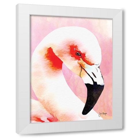 Amazing Flamingos I White Modern Wood Framed Art Print by Meyer, Jill