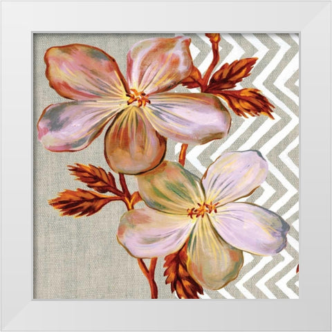 Brilliant Petals I White Modern Wood Framed Art Print by Ferry, Margaret