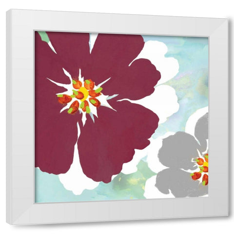 Marsala Blossom I White Modern Wood Framed Art Print by Ferry, Margaret