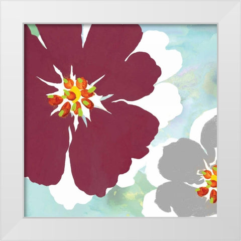 Marsala Blossom I White Modern Wood Framed Art Print by Ferry, Margaret