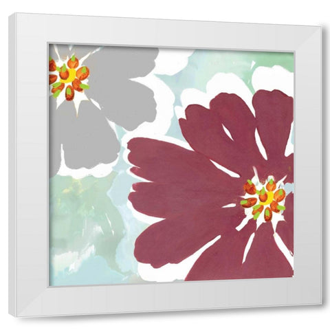 Marsala Blossom II White Modern Wood Framed Art Print by Ferry, Margaret