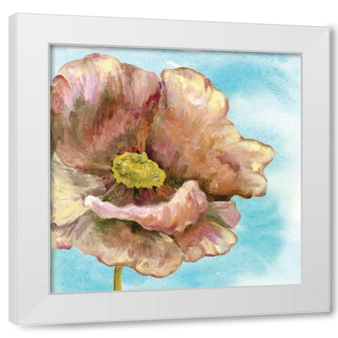 Fresh Poppies I White Modern Wood Framed Art Print by Ferry, Margaret