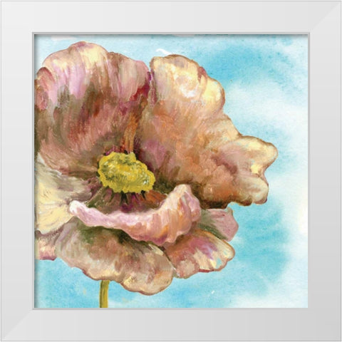 Fresh Poppies I White Modern Wood Framed Art Print by Ferry, Margaret