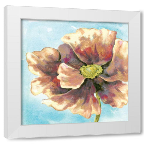 Fresh Poppies II White Modern Wood Framed Art Print by Ferry, Margaret