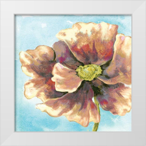 Fresh Poppies II White Modern Wood Framed Art Print by Ferry, Margaret