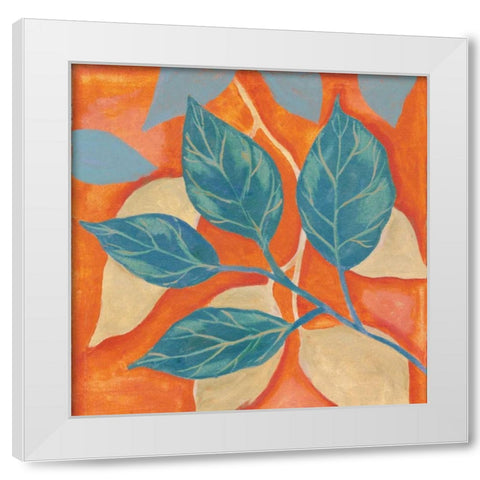 Summer Leaves I White Modern Wood Framed Art Print by Ferry, Margaret