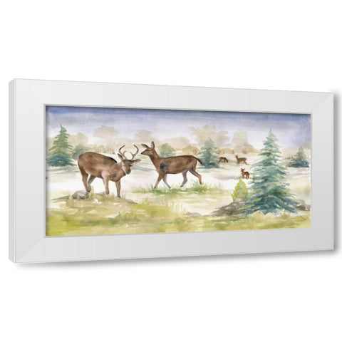 In the Meadow White Modern Wood Framed Art Print by Ferry, Margaret