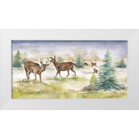 In the Meadow White Modern Wood Framed Art Print by Ferry, Margaret
