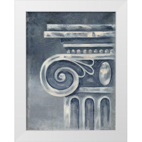 Grey Column I White Modern Wood Framed Art Print by Ferry, Margaret