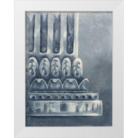 Grey Column II White Modern Wood Framed Art Print by Ferry, Margaret