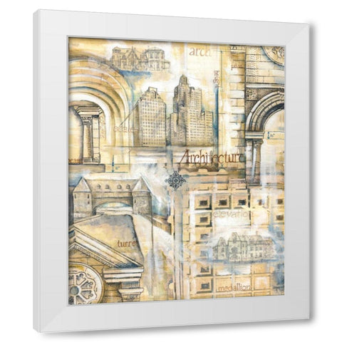 Architectural Remnants White Modern Wood Framed Art Print by Ferry, Margaret