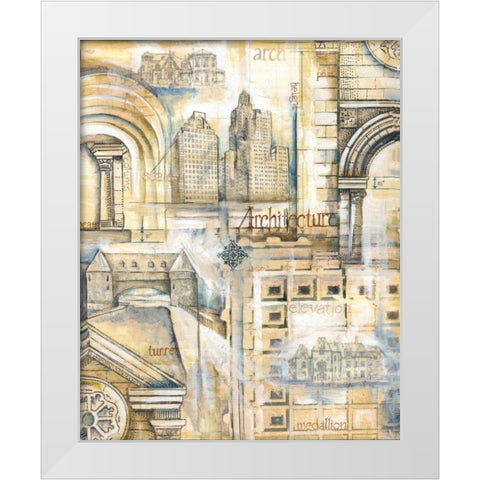 Architectural Remnants White Modern Wood Framed Art Print by Ferry, Margaret