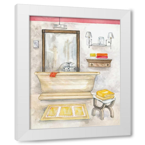 Watercolor Bath II White Modern Wood Framed Art Print by Ferry, Margaret