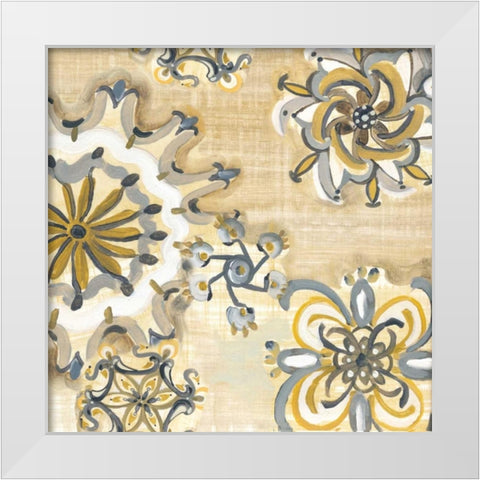 Decorative Medallions I White Modern Wood Framed Art Print by Ferry, Margaret