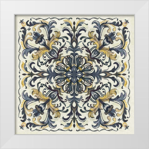 Tile Patterns II White Modern Wood Framed Art Print by Ferry, Margaret