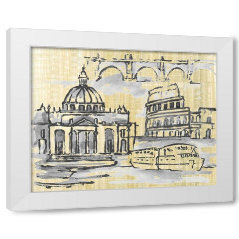 Cities III White Modern Wood Framed Art Print by Ferry, Margaret