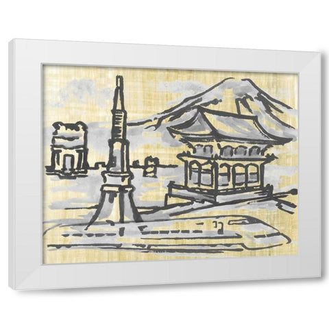 Cities IV White Modern Wood Framed Art Print by Ferry, Margaret