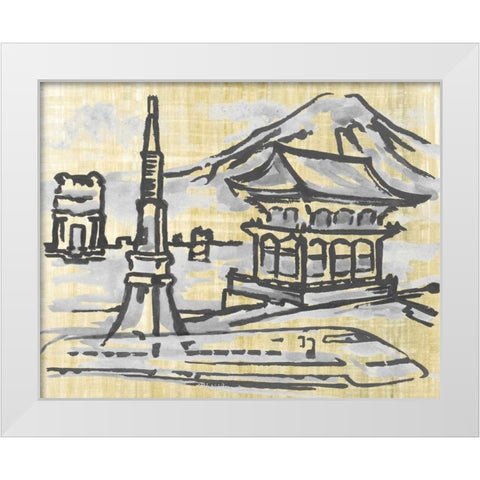 Cities IV White Modern Wood Framed Art Print by Ferry, Margaret
