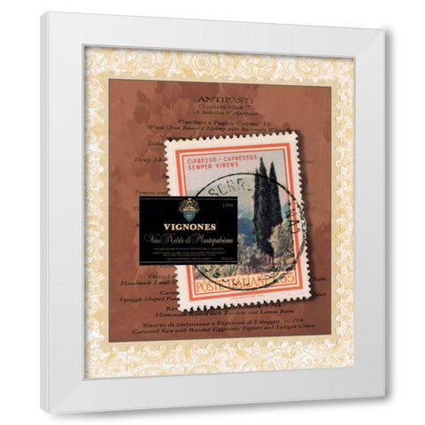 Italian Menu White Modern Wood Framed Art Print by Matla, Jennifer