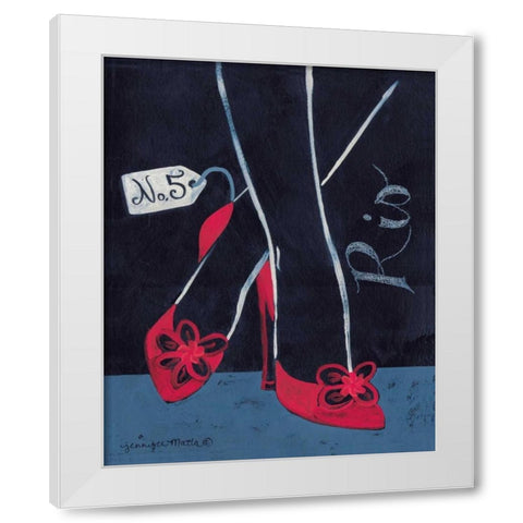 High Heels Rio White Modern Wood Framed Art Print by Matla, Jennifer