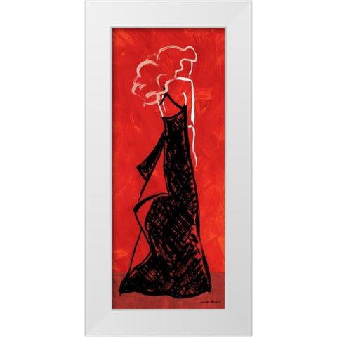 Shy White Modern Wood Framed Art Print by Matla, Jennifer