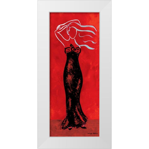 Wind Blown White Modern Wood Framed Art Print by Matla, Jennifer