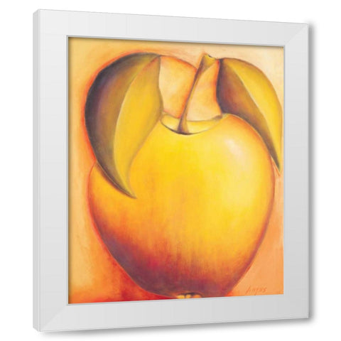 Apple White Modern Wood Framed Art Print by Macaulay, Angus